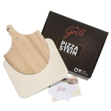 Piedra de Pizza para Horno y Parrilla con Tabla de Madera Hans Grill